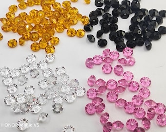 24 pieces Swarovski Crystal 5305 5mm Spacer Beads - Clear, Rose, Topaz, Jet ( Select Color )
