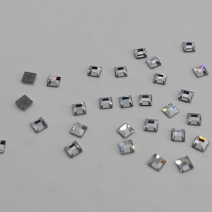 Swarovski Crystal 2400 3mm Square Flatbacks Hotfix Crystal Clear - Select Quantity - limited stock