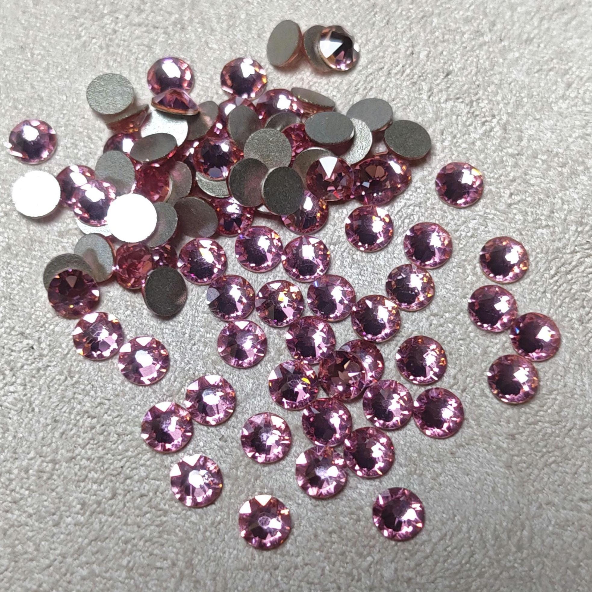 144 piezas de cristales Swarovski 2058 2088 LIGHT ROSE con parte trasera plana, sin fijación por calor - SS5, SS6, SS7, SS12, SS16, SS20