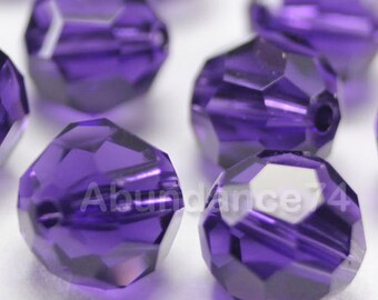 Swarovski Crystal  5000 Round Ball Beads PURPLE VELVET select quantity - 8mm