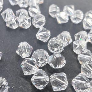 Swarovski-kristal BICONE-kralen 5328 5301 KRISTALHELDER 3 mm, 4 mm, 5 mm, 6 mm en 8 mm (kies aantal en maten)
