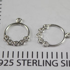 10 Sterling Silver 925 Pendant Filigree 11mm CHANDELIER - Etsy