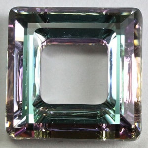 Swarovski Crystal 4439 Faceted Square Frame Pendant VITRAIL LIGHT 14mm or 20mm ( Select Sizes and Quantity ) image 5