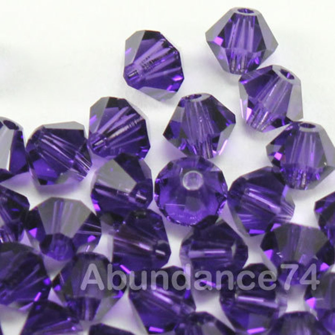 #限定 スワロフスキー#4228 6x3mm Col.Purple Velvet Swarovski Crystal Beads Bicone Purple Velvet AB