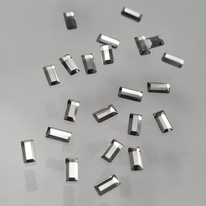 24 pcs Swarovski 2510 Baguette Crystal Clear Flatbacks Hotfix 5mm by 2.3mm tiny nail art rhinestones