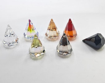 Wisiorek XIRIUS Raindrop Crystal 24 mm 33 mm 6022 firmy Swarovski w kolorze Clear AB, Luminous Green, Golden Shadow, Red Magma, Jet, Satin (wybierz kolor w Rozmiarze)