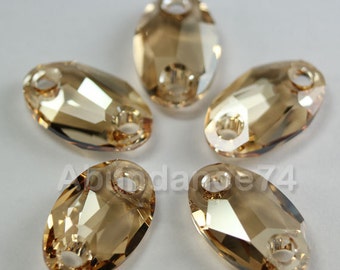 スワロフスキー 縫い付け 2穴 フクロウ 18 x 11 mm クリスタル 3231