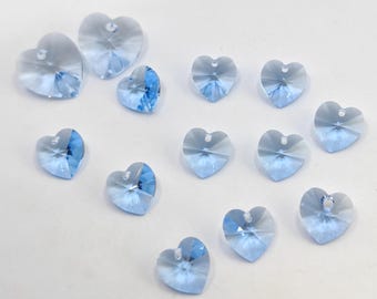Swarovski Crystal 6228 6202 Faceted Xilion Heart Beads Pendant
