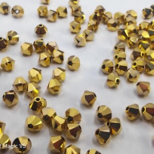 Swarovski Crystal 5328 Xilion Bicone Beads AURUM 2X select sizes - 3mm ,4mm and 6mm image 6
