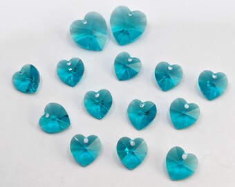 Swarovski Crystal 6228 6202 Faceted Xilion Heart Beads Pendant