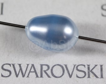 Swarovski Crystal Pear Shaped Pearl Beads 5821 Tear Drop Beads 11mm x 8mm - Light Blue