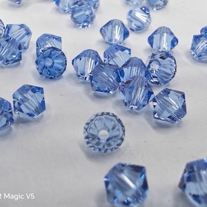 Swarovski Crystal Bicone Beads 5328 LIGHT SAPPHIRE choose quantity - Available in 3mm, 4mm, 5mm, 6mm and 8mm