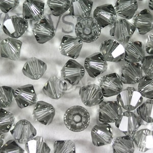 Swarovski Crystal BICONE Beads 5328 5301 BLACK DIAMOND select quantity - Available in 3mm, 4mm, 5mm, 6mm and 8mm