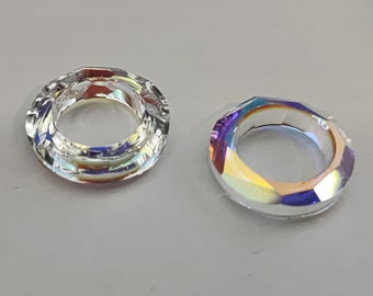 Swarovski Crystal 4139 Round Donut Cosmic Ring 14mm, 20mm and 30mm Crystal Clear AB ( Select Sizes and Quantity )