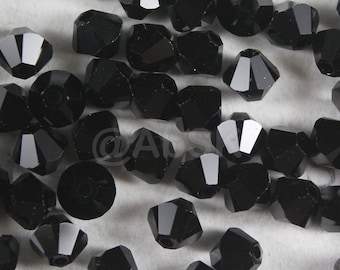 Swarovski Crystal Bicone Beads 5328 5301 JET Black select quantity - 3mm, 4mm, 5mm, 6mm and 8mm