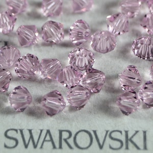 Swarovski Crystal BICONE Beads 5328 5301 ROSALINE 3mm, 4mm, 5mm, 6mm and 8mm choose quantity and sizes image 2