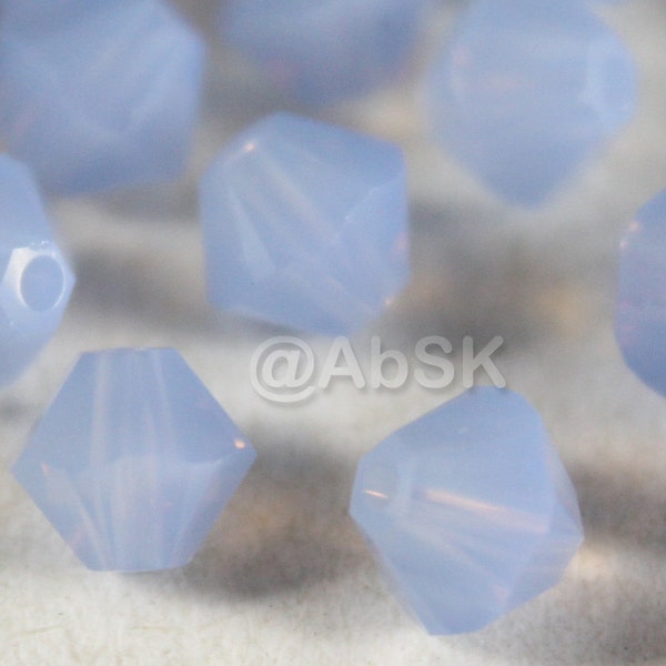 Swarovski Crystal Bicone Beads 5328 5301 AIR BLUE OPAL - Disponible en 3 mm, 4 mm, 5 mm, 6 mm y 8 mm (seleccione cantidad y tamaños)