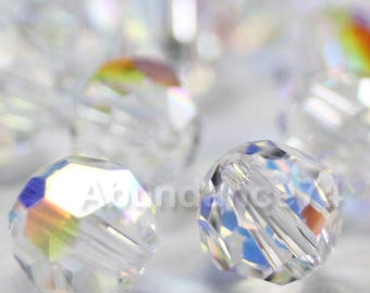 Swarovski Crystal 5000 Round Ball Beads CLEAR AB choose quantity - Available in 4mm, 5mm, 6mm, 7mm and 8mm