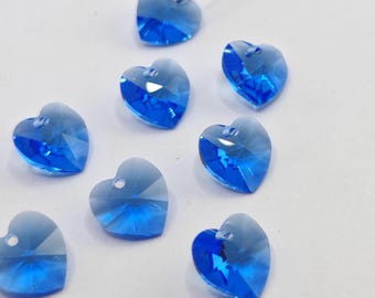 Swarovski Crystal 6228 6202 Faceted Xilion Heart Beads Pendant