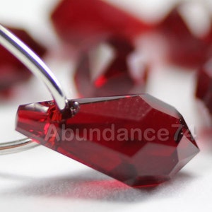 6 pieces Swarovski Crystal SWA 6000 11mm Teardrop Pendant Siam Select Sizes 11mm 13mm and 15mm