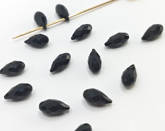 Swarovski Crystal Pendants Briolette Pendant Teardrop 6010 JET - Available in 11mm and 13mm ( Chose Quantity)