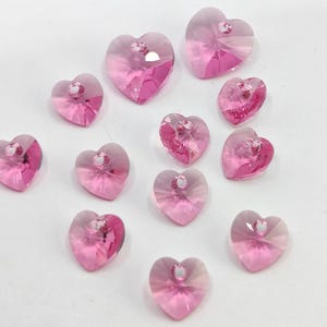 Swarovski Crystal 6228 6202 Faceted Xilion Heart Beads Pendant