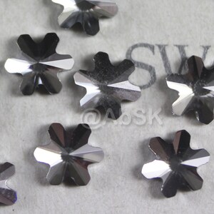 36 pcs Swarovski Crystal 2826 5mm Snow Flake Flatbacks Hotfix - Crystal Clear