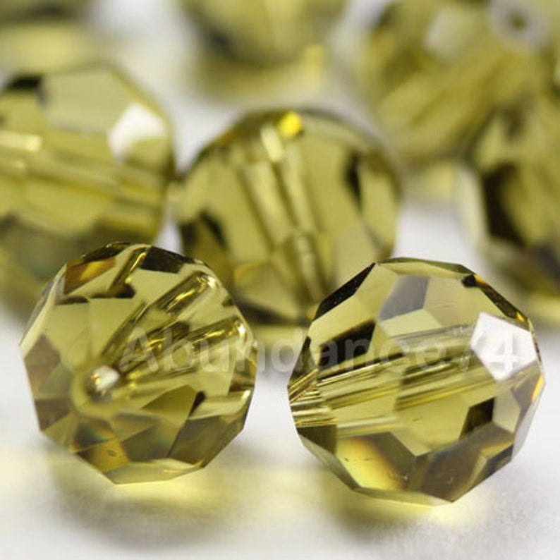 Swarovski Elements Crystal Beads 5000 Round Ball Beads KHAKI Available in 4mm, 6mm and 8mm image 1