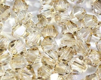 Swarovski Crystal Beads BICONE 5328 5301 GOLDEN SHADOW - Available in 3mm, 4mm, 5mm, 6mm and 8mm