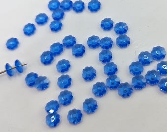 Swarovski Crystal 3700 Margarita ,Marguerite lochrose ,Flowers Beads - SAPPHIRE 6mm, 8mm and 10mm ( Chose Sizes and Quantity )