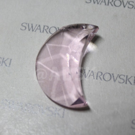 Multi-faceted Austrian Crystal AB MOON Shape Pendant 30mm
