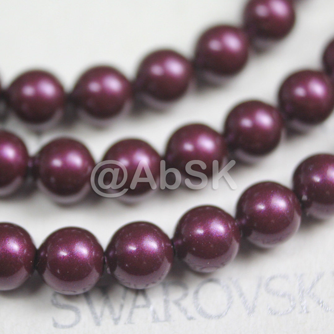 Swarovski Crystal Pearl 5810 Round Ball Elderberry Color