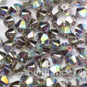 Swarovski Crystal Bicone Beads 5328 5301 Clear ABST - Available in 3mm, 4mm, 5mm and 6mm ( select quantity and sizes )