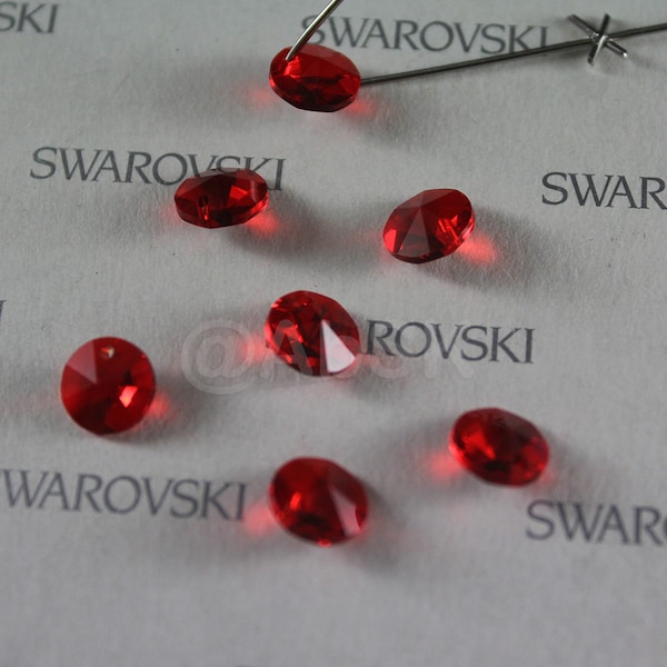 Swarovski Crystal 6200 6428 Faceted Rivoli Round Pendant Light Siam - Select Quantity & Size ( 8mm and 6mm )