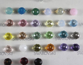 Swarovski Elements 5040 Rondelle Spacer Beads - AMETHYST Available in 6mm and 8mm ( Choose Sizes )