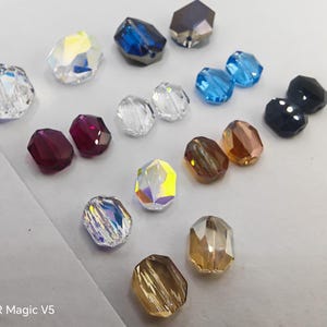 Swarovski 5520 Graphic Crystal Beads 12mm 18mm Clear AB, Bermuda Blue, Copper, Ruby, Jet, Aquamarine, Golden Shadow (Select Colors sizes)