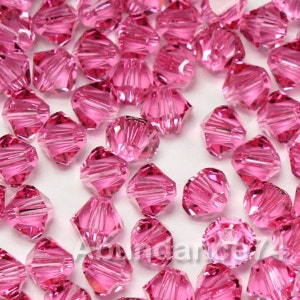 Swarovski Crystal Bicone beads 5328 5301 ROSE select quantity - Available in 3mm, 4mm, 5mm and  6mm