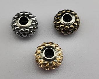 1 piece Genuine Swarovski 180501 BeCharmed Pave Cabochon Bead 15.5mm ( Select Colors ) Golden Shadow, Metallic Gold and Chrome