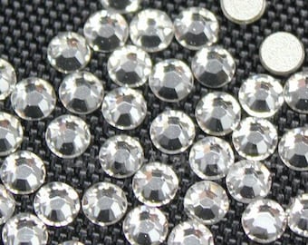 Swarovski Crystal 2000 / 2058 / 2088 / 2028 / 2038 / 2078, Crystal Clear Rhinestone Flatbacks  -  All Sizes