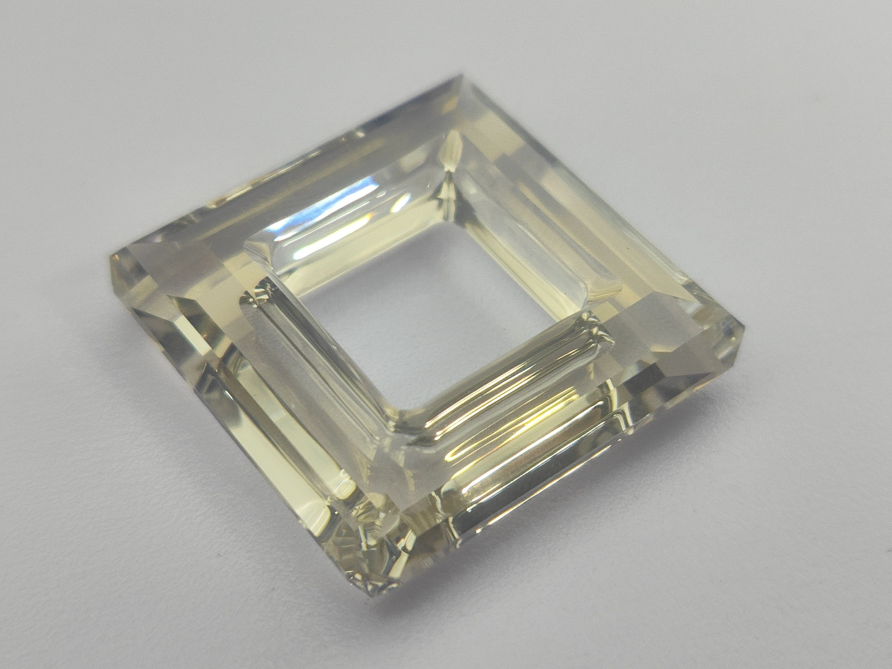 1 Piece Swarovski Crystal 30mm 4439 Faceted Square Frame Pendant