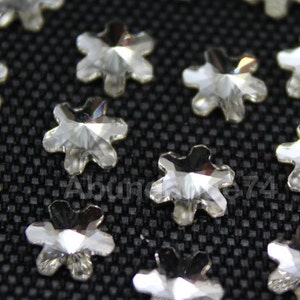 36 pcs Swarovski Crystal 2826 5mm Snow Flake Flatbacks, Non Hotfix - Crystal Clear