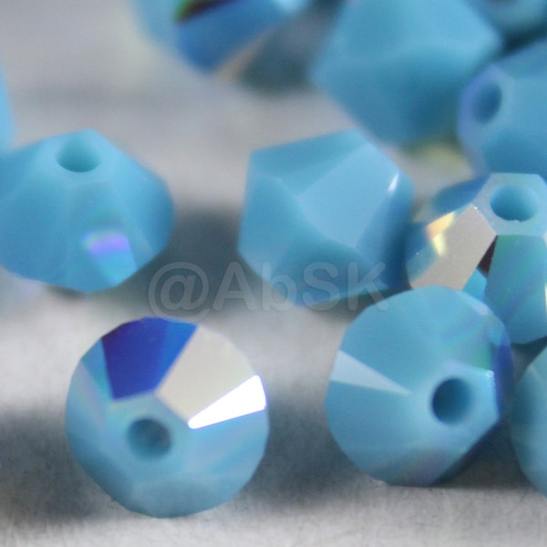 Swarovski Crystal Bicone Beads 5328 5301 TURQUOISE AB - Available in 3mm, 4mm, 5mm ( select quantity and sizes )