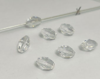 5200 Swarovski Elements Barrel Crystal Faceted Loose Beads - 6mm, 7mm, 9mm and 10mm Clear (Select Sizes and Quantity )