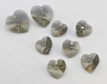 Swarovski Crystal 6228 6202 Faceted Xilion Heart Beads Pendant