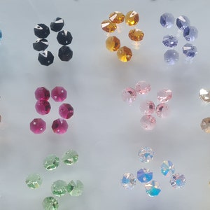 Swarovski Crystal Pendant 6404, 2 Hole Octagon Beads Link Pendant 12mm - Normal Colour