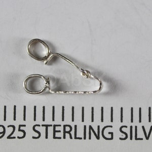 1pc 925 Sterling Silver Changeable Pendant Connector Bail Slide PB4