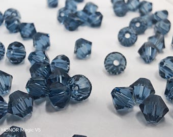 Swarovski Crystal BICONE Beads 5328 5301 Denim Blue 3mm, 4mm, 5mm and 6mm - ( choose quantity and sizes )