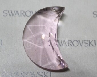 2 pieces Premium Swarovski Crystal 6722 Moon Pendant Rosaline Available on 16mm and 20mm