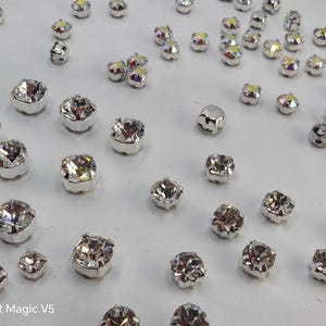 Kryształki Swarovski 53200 Montees do przyszycia SS12, SS16, SS18, SS20, SS25, SS29, SS34 (Wybierz ilość i kolor Clear lub Clear AB)