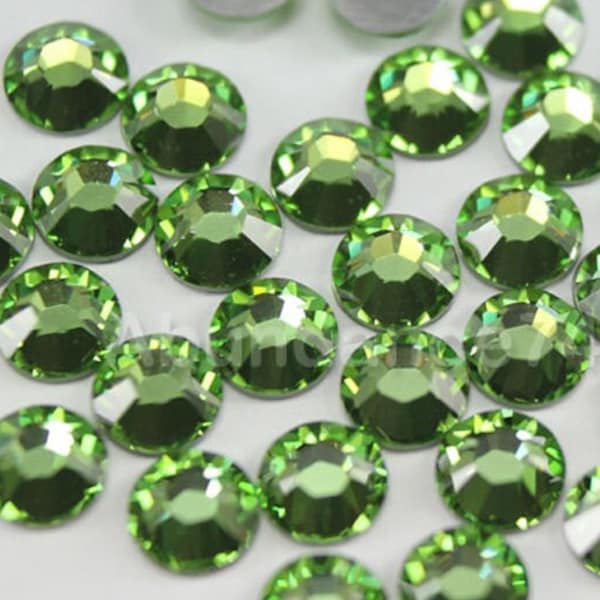 144 Stk. Swarovski Crystal 2058 PERIDOT Strasssteine Flatbacks, Non Hotfix - ss5, ss6, ss12, ss16, ss20